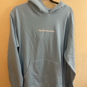 Seek Discomfort Blue Hoodie